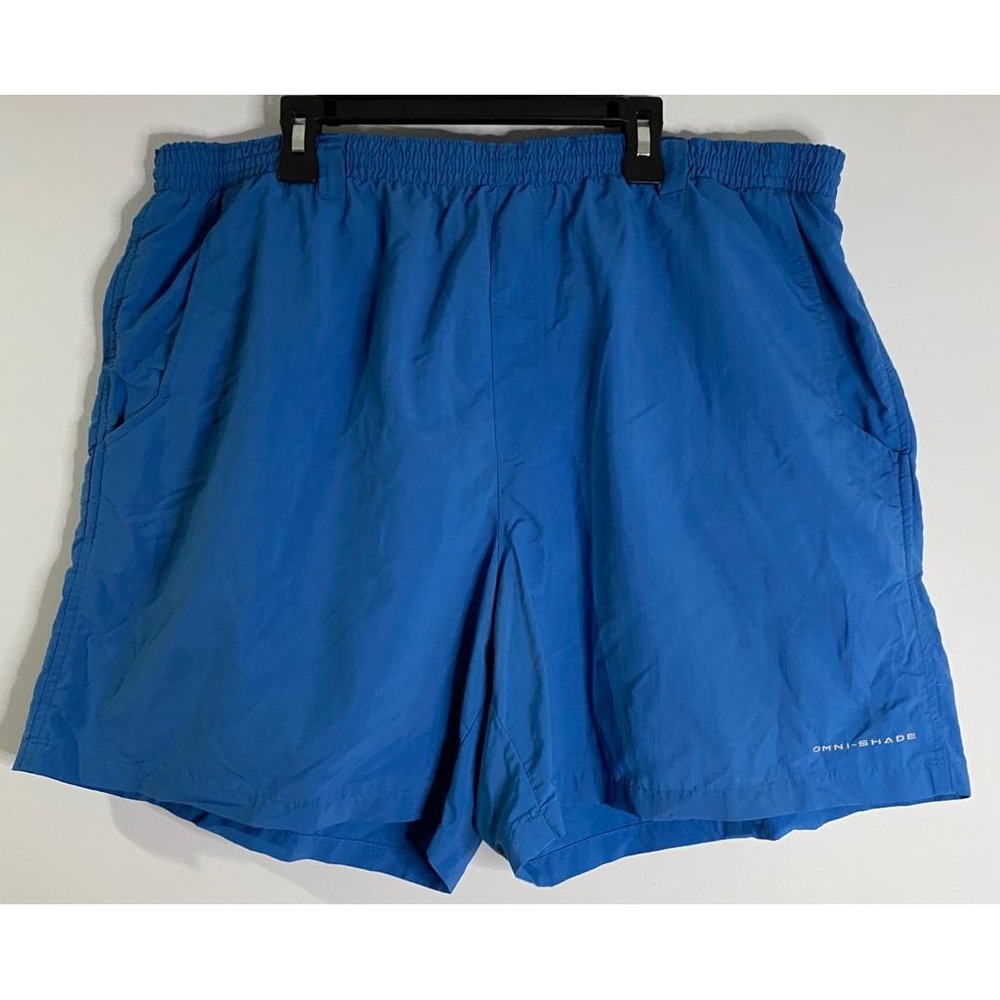 Columbia PFG Omni Shade Blue Nylon Fishing Swim Trunks Shorts Mens XL 6108760600